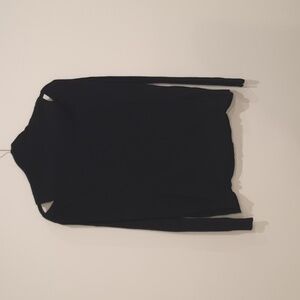 John + Jenn Black Off-the-Shoulder Mock Neck Sweater Size Small